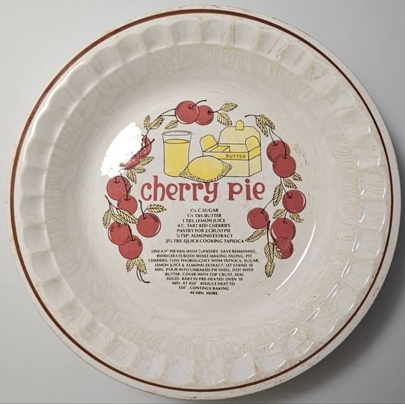 Vintage Manoir Cherry Pie Recipe Baking Plate - Picture 12 of 12